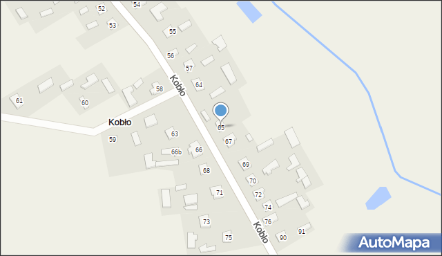 Kobło, Kobło, 65, mapa Kobło