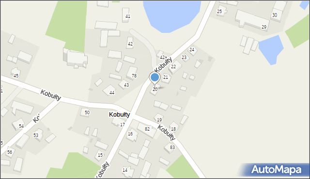 Kobułty, Kobułty, 20, mapa Kobułty