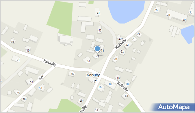 Kobułty, Kobułty, 43, mapa Kobułty