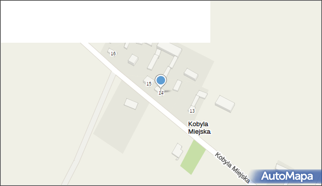 Kobyla Miejska, Kobyla Miejska, 14, mapa Kobyla Miejska