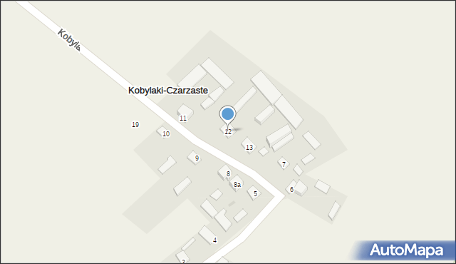 Kobylaki-Czarzaste, Kobylaki-Czarzaste, 12, mapa Kobylaki-Czarzaste