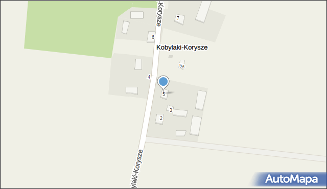 Kobylaki-Korysze, Kobylaki-Korysze, 5, mapa Kobylaki-Korysze