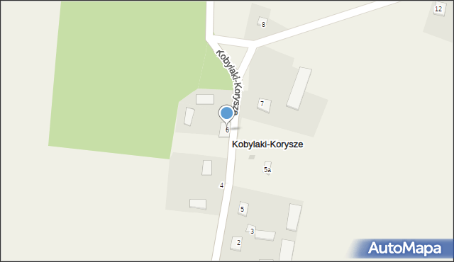 Kobylaki-Korysze, Kobylaki-Korysze, 6, mapa Kobylaki-Korysze