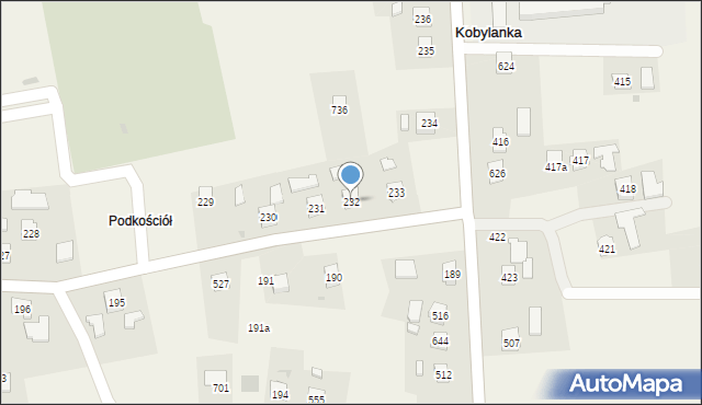 Kobylanka, Kobylanka, 232, mapa Kobylanka