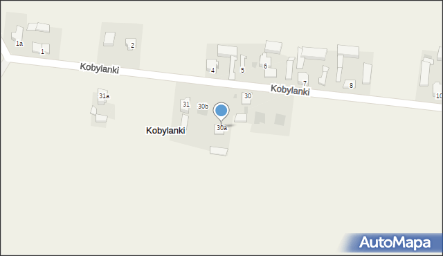 Kobylanki, Kobylanki, 30a, mapa Kobylanki
