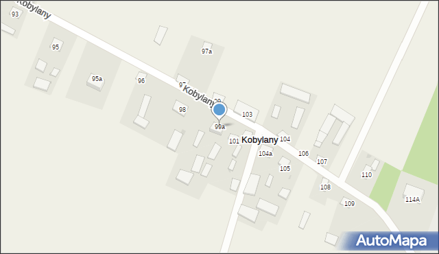 Kobylany, Kobylany, 99a, mapa Kobylany