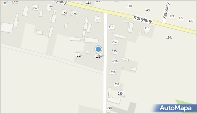 Kobylany, Kobylany, 112A, mapa Kobylany