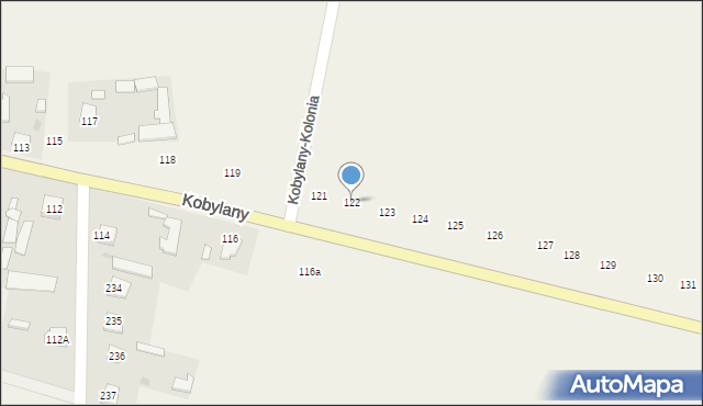 Kobylany, Kobylany, 122, mapa Kobylany