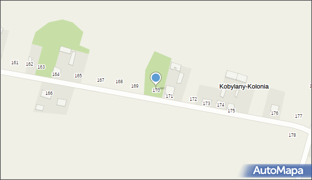 Kobylany, Kobylany, 170, mapa Kobylany