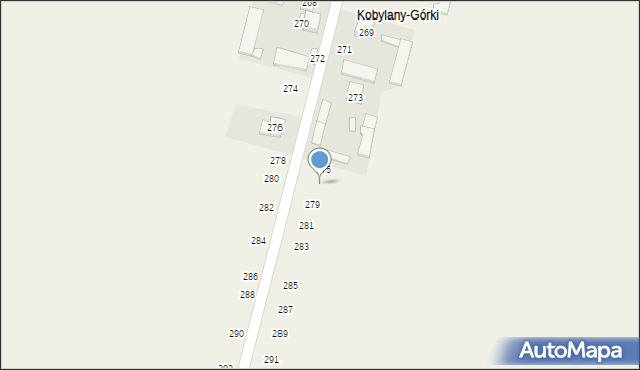 Kobylany, Kobylany, 277, mapa Kobylany