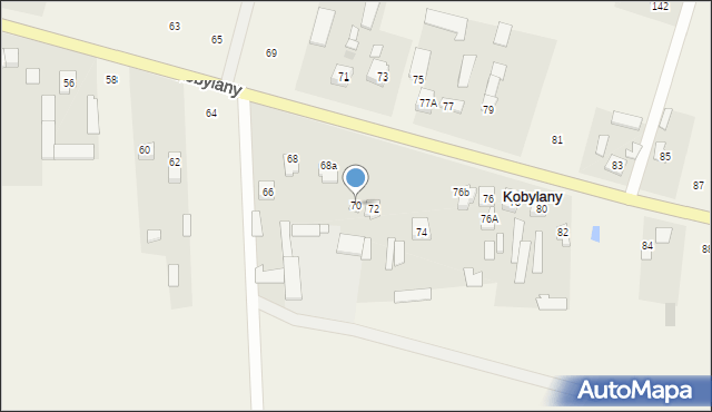 Kobylany, Kobylany, 70, mapa Kobylany