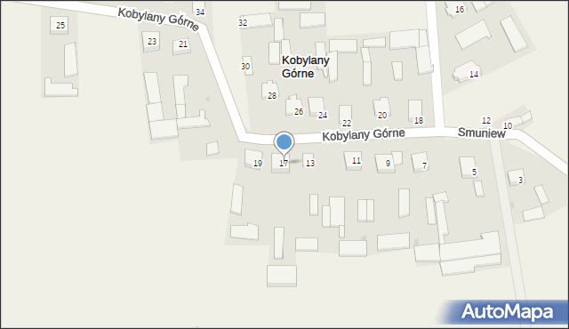 Kobylany Górne, Kobylany Górne, 17, mapa Kobylany Górne