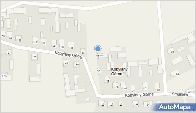 Kobylany Górne, Kobylany Górne, 32, mapa Kobylany Górne