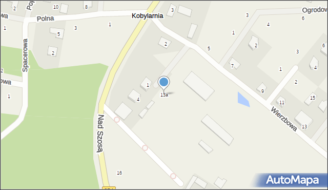 Kobylarnia, Kobylarnia, 13a, mapa Kobylarnia