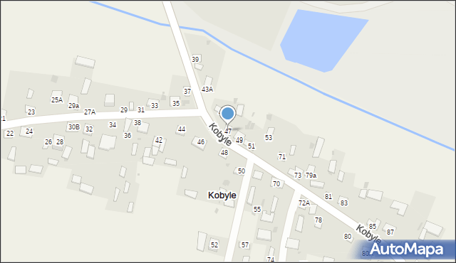 Kobyle, Kobyle, 47, mapa Kobyle