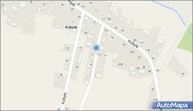 Kobyle, Kobyle, 74B, mapa Kobyle