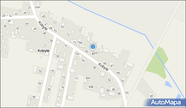 Kobyle, Kobyle, 83, mapa Kobyle