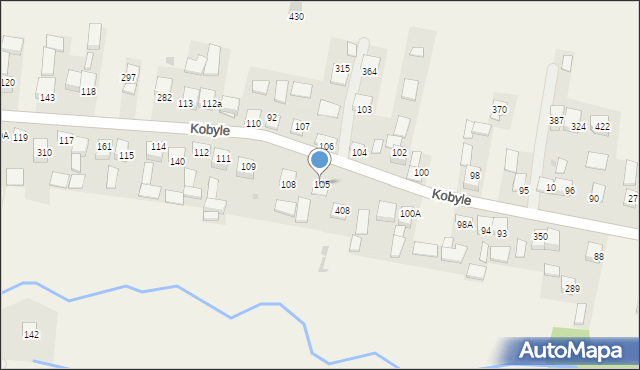 Kobyle, Kobyle, 105, mapa Kobyle