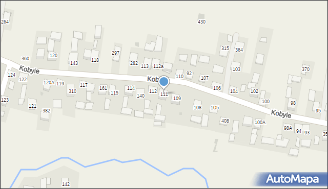 Kobyle, Kobyle, 111, mapa Kobyle