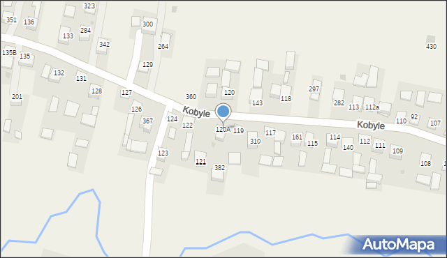 Kobyle, Kobyle, 120A, mapa Kobyle