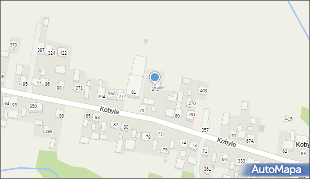 Kobyle, Kobyle, 274, mapa Kobyle