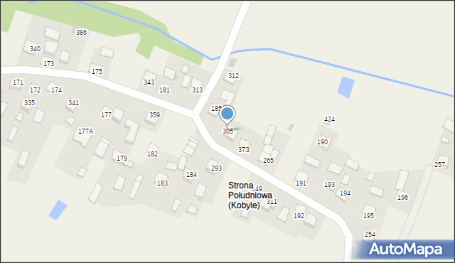 Kobyle, Kobyle, 305, mapa Kobyle