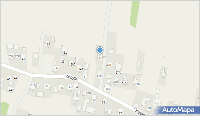 Kobyle, Kobyle, 31, mapa Kobyle