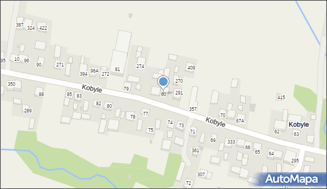 Kobyle, Kobyle, 60, mapa Kobyle