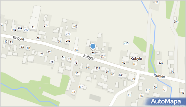 Kobyle, Kobyle, 70, mapa Kobyle