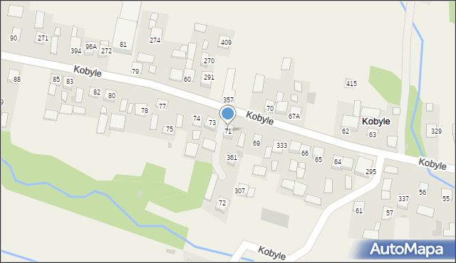 Kobyle, Kobyle, 71, mapa Kobyle