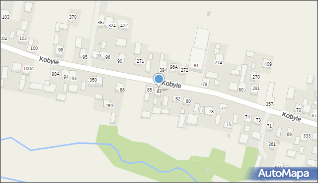 Kobyle, Kobyle, 83, mapa Kobyle