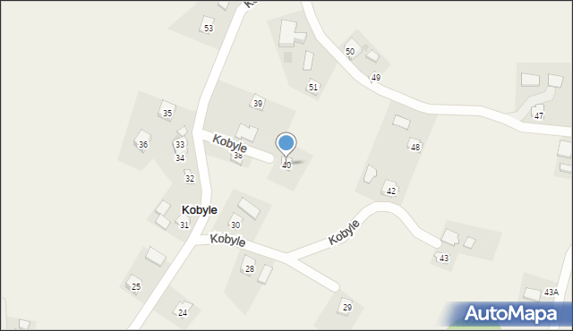 Kobyle, Kobyle, 40, mapa Kobyle