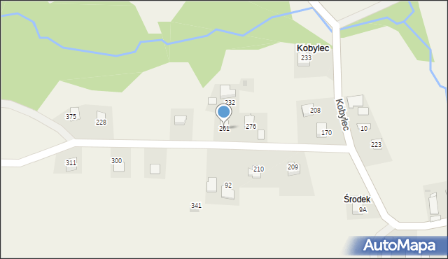 Kobylec, Kobylec, 261, mapa Kobylec