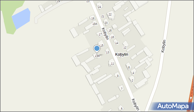 Kobylin, Kobylin, 13A, mapa Kobylin