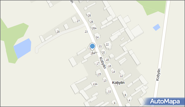 Kobylin, Kobylin, 19A, mapa Kobylin