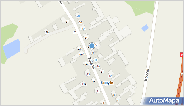 Kobylin, Kobylin, 20, mapa Kobylin