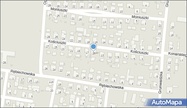 Kobylin, Kościuszki Tadeusza, gen., 15, mapa Kobylin