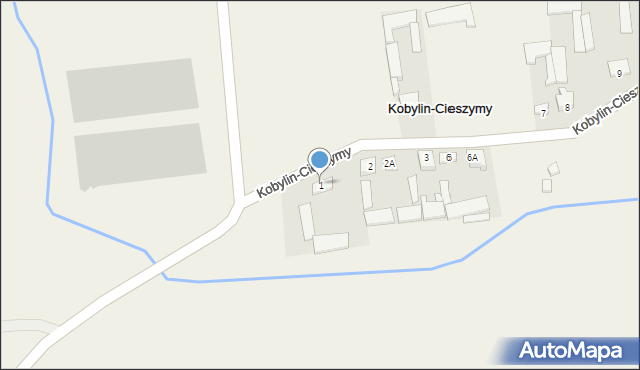 Kobylin-Cieszymy, Kobylin-Cieszymy, 1, mapa Kobylin-Cieszymy