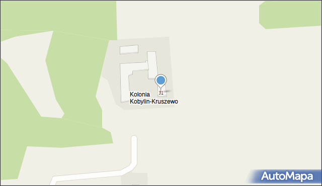 Kobylin-Kruszewo, Kobylin-Kruszewo, 31, mapa Kobylin-Kruszewo