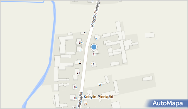 Kobylin-Pieniążki, Kobylin-Pieniążki, 11, mapa Kobylin-Pieniążki