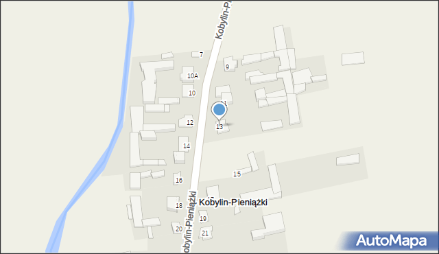 Kobylin-Pieniążki, Kobylin-Pieniążki, 13, mapa Kobylin-Pieniążki