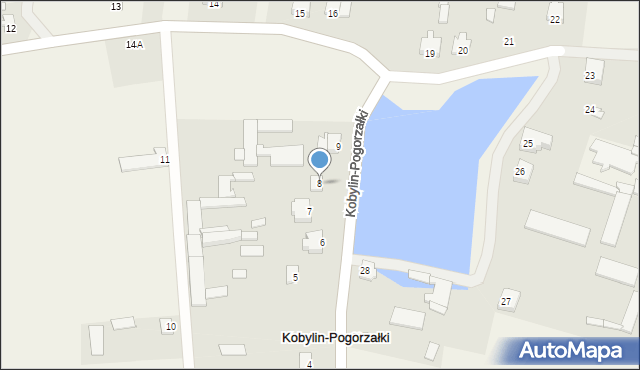 Kobylin-Pogorzałki, Kobylin-Pogorzałki, 8, mapa Kobylin-Pogorzałki