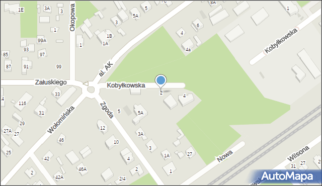 Kobyłka, Kobyłkowska, 2, mapa Kobyłka