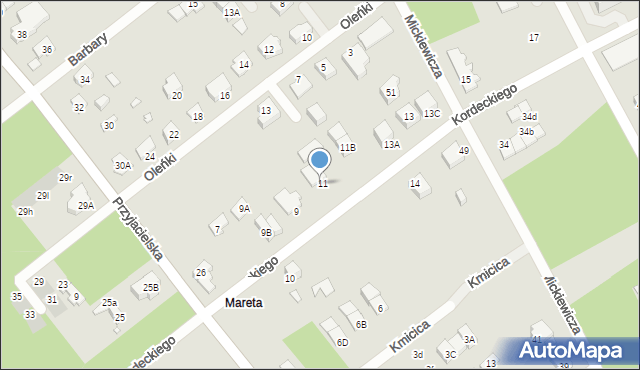 Kobyłka, Kordeckiego Augustyna, ks., 11A, mapa Kobyłka