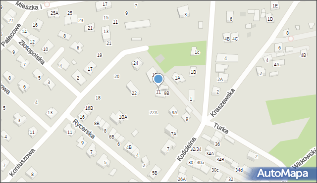 Kobyłka, Kościelna, 11, mapa Kobyłka