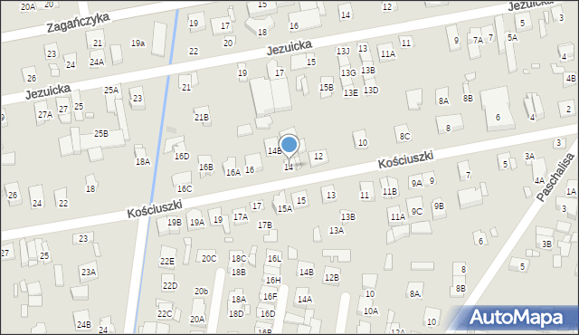 Kobyłka, Kościuszki Tadeusza, gen., 14, mapa Kobyłka