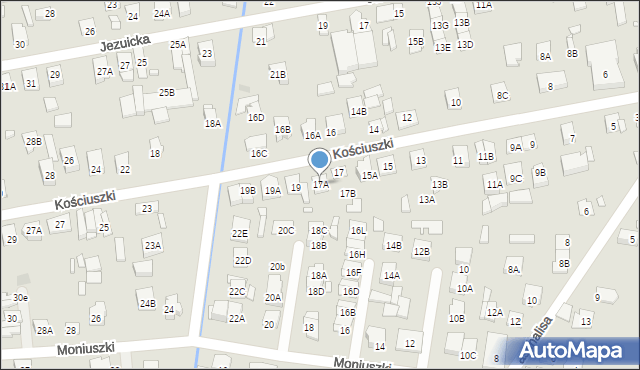 Kobyłka, Kościuszki Tadeusza, gen., 17A, mapa Kobyłka