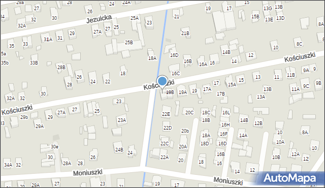 Kobyłka, Kościuszki Tadeusza, gen., 19C, mapa Kobyłka