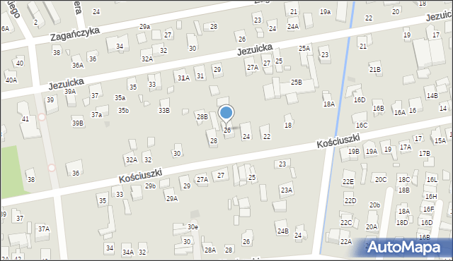 Kobyłka, Kościuszki Tadeusza, gen., 26, mapa Kobyłka