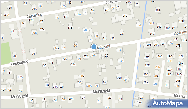 Kobyłka, Kościuszki Tadeusza, gen., 27, mapa Kobyłka